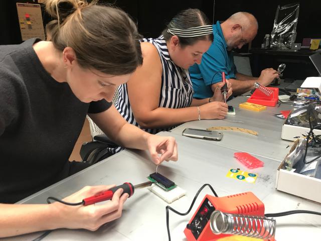 Three staff solder wiring